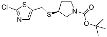 (S)-3-(2-Chloro-thiazol-5-ylMethyls
ulfanyl)-pyrrolidine-1-carboxylic a
cid tert-butyl ester Struktur