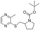 2-(3-Methyl-pyrazin-2-ylsulfanylMet
hyl)-pyrrolidine-1-carboxylic acid
tert-butyl ester 结构式