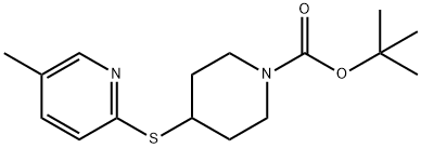 4-(5-Methyl-pyridin-2-ylsulfanyl)-p
iperidine-1-carboxylic acid tert-bu
tyl ester Structure