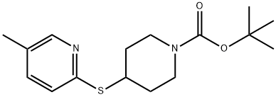 4-(5-Methyl-pyridin-2-ylsulfanyl)-p
iperidine-1-carboxylic acid tert-bu
tyl ester,1353959-03-1,结构式