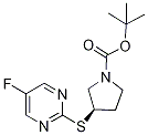 (R)-3-(5-Fluoro-pyriMidin-2-ylsulfa
nyl)-pyrrolidine-1-carboxylic acid
tert-butyl ester Structure