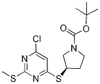 (R)-3-(6-Chloro-2-Methylsulfanyl-py
riMidin-4-ylsulfanyl)-pyrrolidine-1
-carboxylic acid tert-butyl ester Struktur