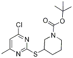 3-(4-Chloro-6-Methyl-pyriMidin-2-yl
sulfanyl)-piperidine-1-carboxylic a
cid tert-butyl ester Struktur