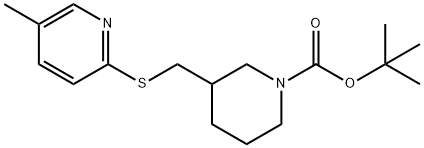 3-(5-Methyl-pyridin-2-ylsulfanylMet
hyl)-piperidine-1-carboxylic acid t
ert-butyl ester Structure