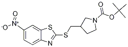 3-(6-Nitro-benzothiazol-2-ylsulfany
lMethyl)-pyrrolidine-1-carboxylic a
cid tert-butyl ester