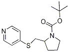 2-(Pyridin-4-ylsulfanylmethyl)-pyrrolidine-1-carboxylic acid tert-butyl ester Structure