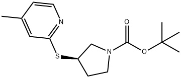 (R)-3-(4-Methyl-pyridin-2-ylsulfany
l)-pyrrolidine-1-carboxylic acid te
rt-butyl ester,1354010-71-1,结构式