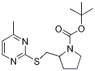 2-(4-Methyl-pyriMidin-2-ylsulfanylM
ethyl)-pyrrolidine-1-carboxylic aci
d tert-butyl ester 结构式