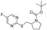 2-(5-Fluoro-pyriMidin-2-ylsulfanylM
ethyl)-pyrrolidine-1-carboxylic aci
d tert-butyl ester Struktur