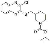 3-(3-Chloro-quinoxalin-2-ylsulfanyl
Methyl)-piperidine-1-carboxylic aci
d tert-butyl ester