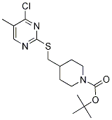 4-(4-Chloro-5-Methyl-pyriMidin-2-yl
sulfanylMethyl)-piperidine-1-carbox
ylic acid tert-butyl ester Struktur