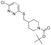 4-(6-Chloro-pyridazin-3-ylsulfanylM
ethyl)-piperidine-1-carboxylic acid
tert-butyl ester Struktur