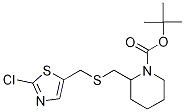 2-(2-Chloro-thiazol-5-ylMethylsulfa
nylMethyl)-piperidine-1-carboxylic
acid tert-butyl ester,,结构式