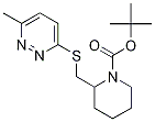 2-(6-Methyl-pyridazin-3-ylsulfanylM
ethyl)-piperidine-1-carboxylic acid
tert-butyl ester 化学構造式