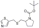 2-(Thiazol-5-ylMethylsulfanylMethyl
)-pyrrolidine-1-carboxylic acid ter
t-butyl ester Structure