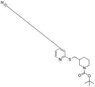 3-(4-Cyano-pyridin-2-ylsulfanylMeth
yl)-piperidine-1-carboxylic acid te
rt-butyl ester