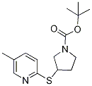 3-(5-Methyl-pyridin-2-ylsulfanyl)-p
yrrolidine-1-carboxylic acid tert-b
utyl ester Structure