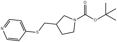3-(Pyridin-4-ylsulfanylmethyl)-pyrrolidine-1-carboxylic acid tert-butyl ester Structure