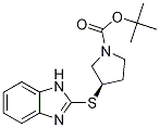(R)-3-(1H-BenzoiMidazol-2-ylsulfany
l)-pyrrolidine-1-carboxylic acid te
rt-butyl ester,,结构式