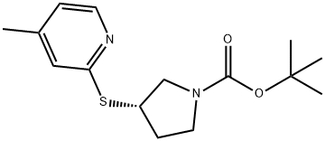 (S)-3-(4-Methyl-pyridin-2-ylsulfany
l)-pyrrolidine-1-carboxylic acid te
rt-butyl ester Structure
