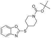 4-(Benzooxazol-2-ylsulfanyl)-piperi
dine-1-carboxylic acid tert-butyl e
ster Struktur
