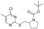 2-(4-Chloro-5-Methyl-pyriMidin-2-yl
sulfanylMethyl)-pyrrolidine-1-carbo
xylic acid tert-butyl ester,,结构式