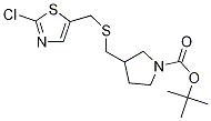 3-(2-Chloro-thiazol-5-ylMethylsulfa
nylMethyl)-pyrrolidine-1-carboxylic
acid tert-butyl ester Struktur