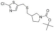 3-(2-Chloro-thiazol-5-ylMethylsulfa
nylMethyl)-pyrrolidine-1-carboxylic
acid tert-butyl ester Structure