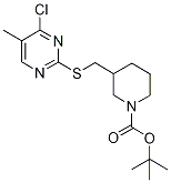 3-(4-Chloro-5-Methyl-pyriMidin-2-yl
sulfanylMethyl)-piperidine-1-carbox
ylic acid tert-butyl ester Structure