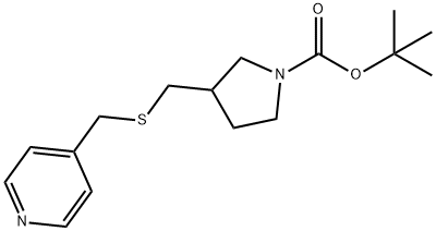 3-(Pyridin-4-ylMethylsulfanylMethyl
)-pyrrolidine-1-carboxylic acid ter
t-butyl ester Structure