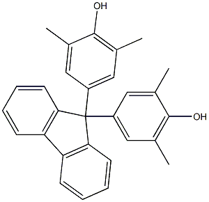 9,9-二(3,5-二甲基-4-羟基苯基)芴, , 结构式