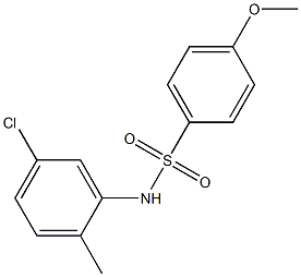 N-(5-氯-2-甲基苯)-4-甲氧基苯磺酰胺 结构式