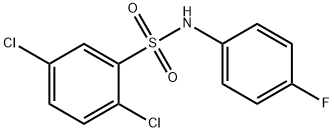 2,5-dichloro-N-(4-fluorophenyl)benzenesulfonamide Struktur