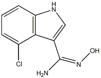 (E)-4-chloro-N'-hydroxy-1H-indole-3-carboxamidine Structure