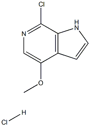 7-chloro-4-methoxy-1H-pyrrolo[2,3-c]pyridinehydrochloride Struktur