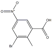 3-溴-5-硝基-2-甲基苯甲酸,,结构式