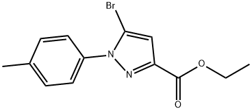 5-Bromo-1-p-tolyl-1H-pyrazole-3-carboxylic acid ethyl ester Struktur