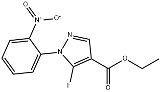 ethyl 5-fluoro-1-(2-nitrophenyl)-1H-pyrazole-4-carboxylate Structure