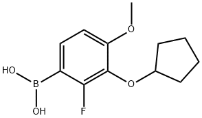 3-(Cyclopentyloxy)-2-fluoro-4-methoxyphenylboronic acid 化学構造式