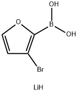 Lithium hydrogen-3-bromofuran-2-ylboronate 结构式