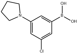 3-氯-5-(吡咯烷-1-基)苯基硼酸, 1402238-28-1, 结构式