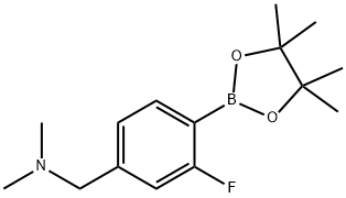 1-(3-Fluoro-4-(4,4,5,5-tetramethyl-1,3,2-dioxaborolan-2-yl)phenyl)-N,N-dimethylmethanamine|1-(3-Fluoro-4-(4,4,5,5-tetramethyl-1,3,2-dioxaborolan-2-yl)phenyl)-N,N-dimethylmethanamine