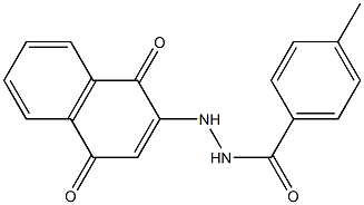 N'-(1,4-Dioxo-1,4-dihydronaphthalen-2-yl)-4-methylbenzohydrazide Structure