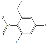 4,6-二氟-2-甲氧基硝基苯, , 结构式