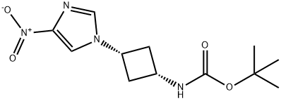 tert-butyl (1s,3s)-3-(4-nitro-1H-iMidazol-1-yl)cyclobutylcarbaMate,1364663-31-9,结构式