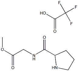 2-(2-甲氧基-2-氧代乙基氨基甲酰基)吡咯烷三氟乙酸盐 结构式