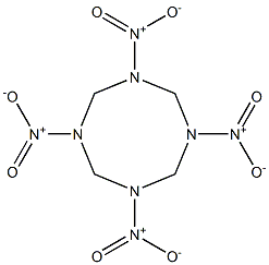 Octahydro-1,3,5,7-tetranitro-1,3,5,7-tetrazocine Solution 化学構造式