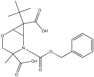 2-Benzyl 7-tert-butyl 3-methyl 5-oxa-2-aza-bicyclo[4.1.0]heptane-2,3,7-tricarboxylate 结构式