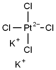 Potassium tetrachloroplatinate, 99.99% Structure