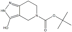3-Hydroxy-2,4,6,7-tetrahydro-pyrazolo[4,3-c]pyridine-5-carboxylic acid tert-butyl ester Struktur